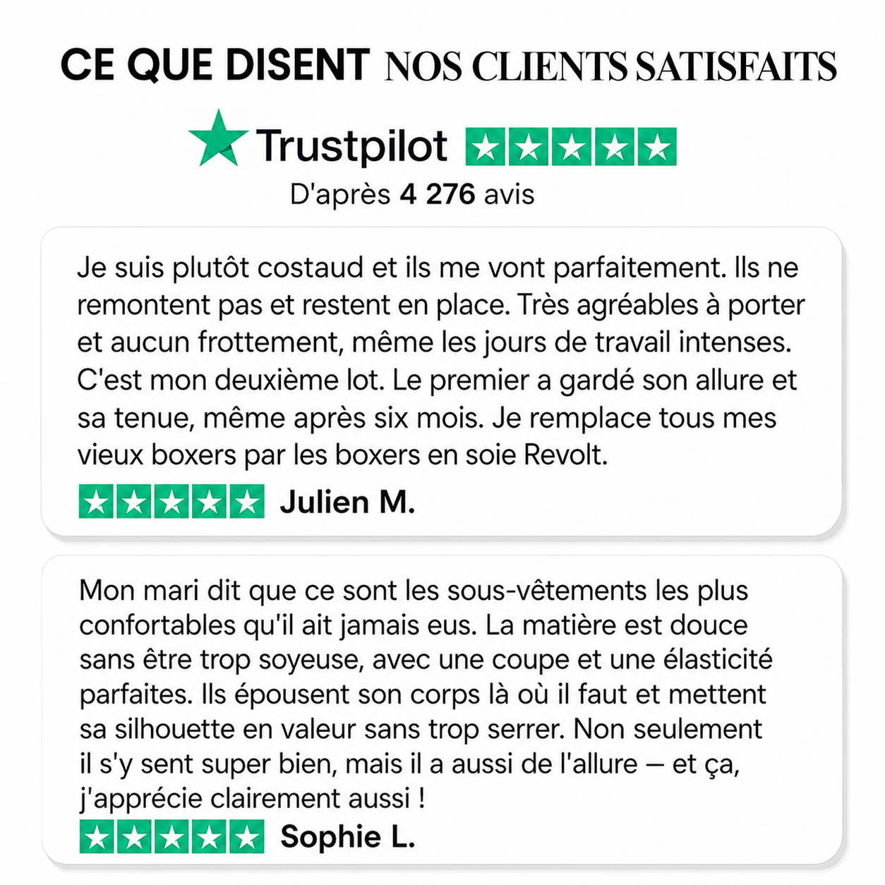 Revolt Boxer en soie | Confort premium, écoresponsable